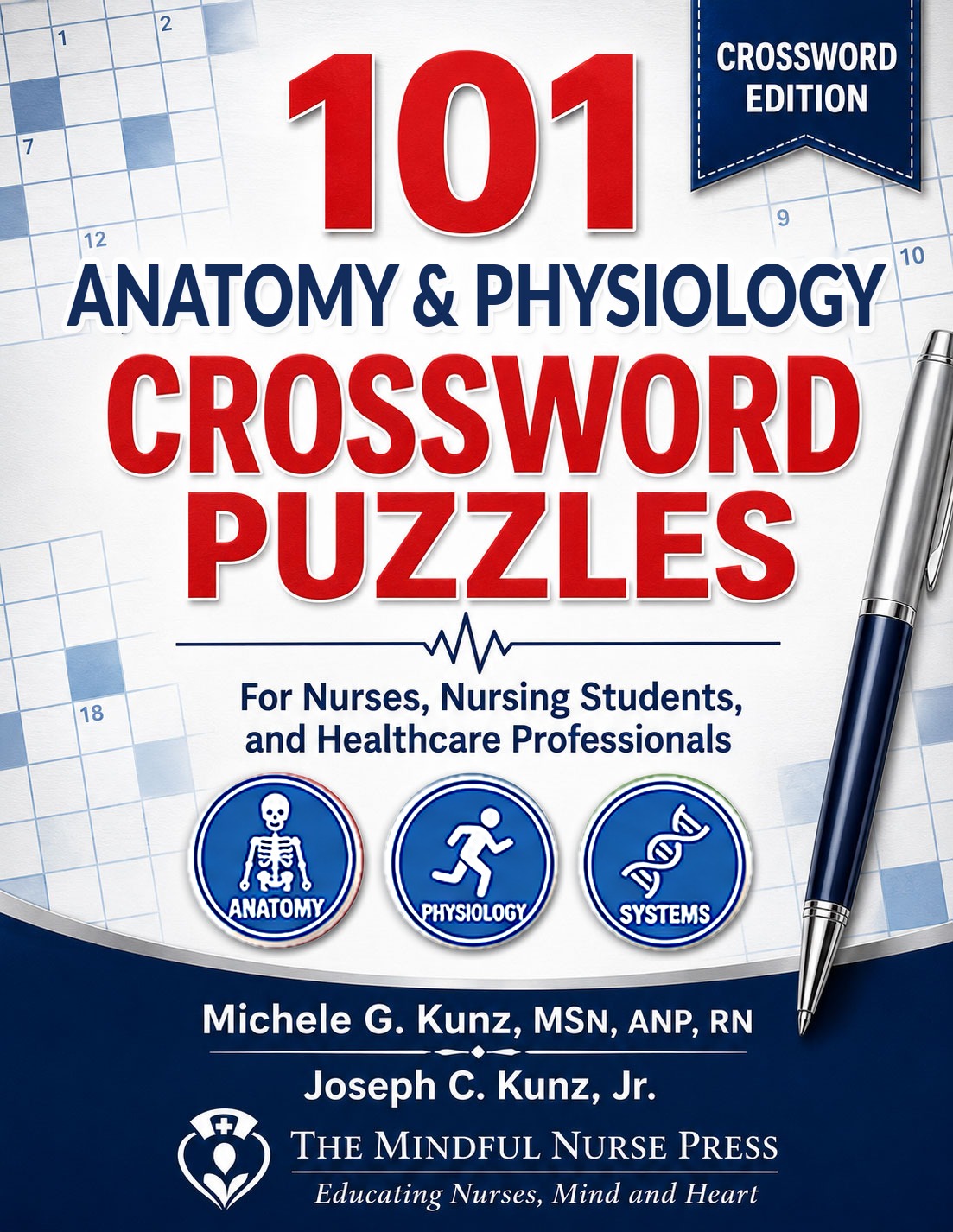 101 Anatomy and Physiology Crossword Puzzles book cover