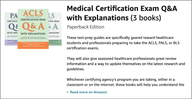 Medical Certification Exam Q & A with Explanations series page on Amazon