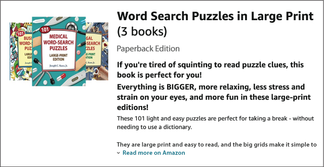 Word Search Books Series Page on Amazon